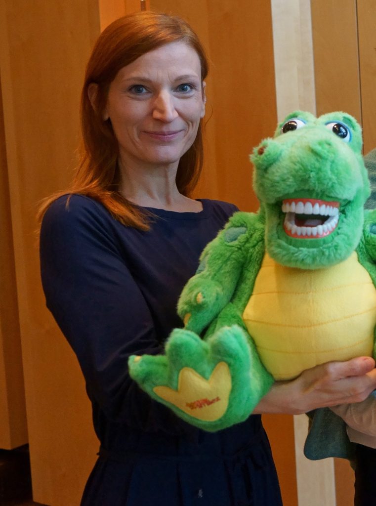 Anja Feldmann mit Kroko